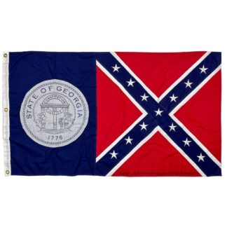 old georgia state flag 1956 2001 premium cotton embroidered 2x3 3x5 4x6 ft.
