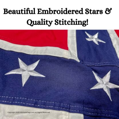 old georgia state flag 1956 2001 premium cotton embroidered 2x3 3x5 4x6 ft.