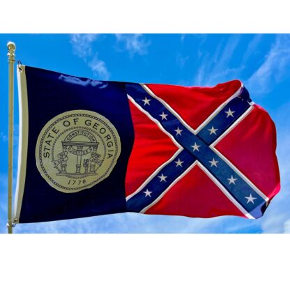 old georgia flag old ga flags state of georgia flag sewn outdoor double sided & double nylon embroidered 3x5 4x6 5x8 6x10 8x12 10x15
