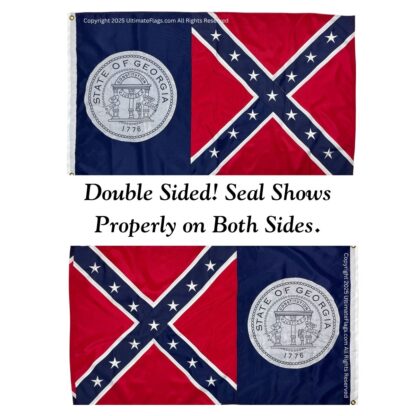 old georgia flag old ga flags state of georgia flag sewn outdoor double nylon embroidered 3x5 4x6 5x8 6x10 8x12 10x15