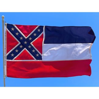 mississippi state flag double nylon embroidered 2x3 3x5 4x6 5x8 6x10 ft.