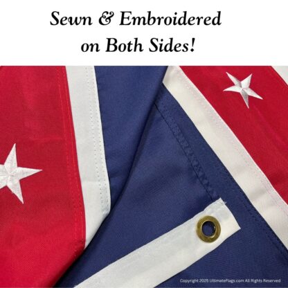 polk battle flag sewn double nylon embroidered flags 3 x 5 ft.