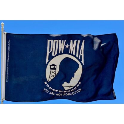 pow mia flag prisoner of war missing in action flags outdoor sewn commercial heavy duty double nylon embroidered 3 x 5 ft.
