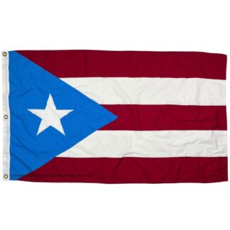puerto rico flag cotton flags sewn 3 x 5 ft. (light blue)