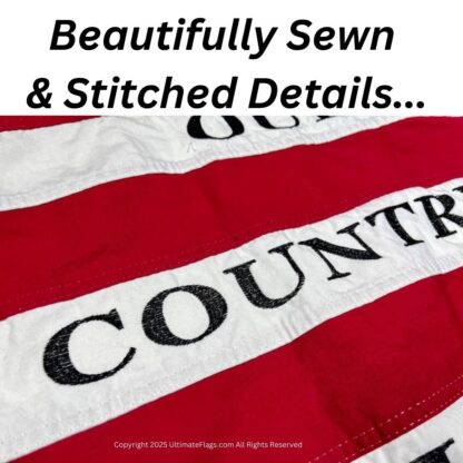 baker's flag of san felipe cotton sewn embroidered 3 x 5 ft.