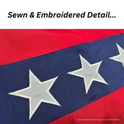 confederate south carolina sovereignty flag double nylon embroidered 3 x 5 ft.