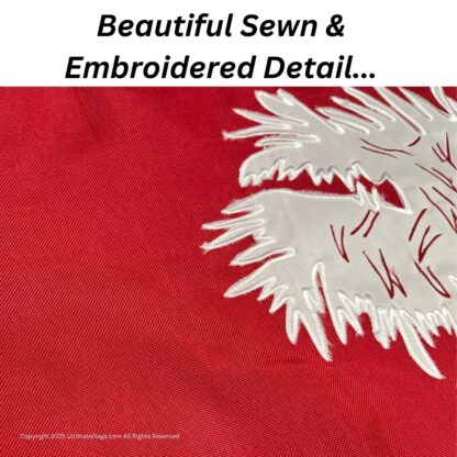 confederate south carolina sovereignty flag double nylon embroidered 3 x 5 ft.