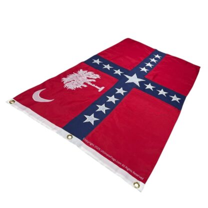 confederate south carolina sovereignty flag double nylon embroidered 3 x 5 ft.