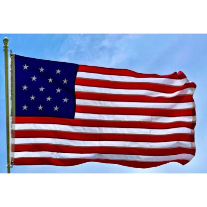 star spangled banner flag – authentic 15 star fort mchenry replica flags , 3x5 ft, embroidered double nylon