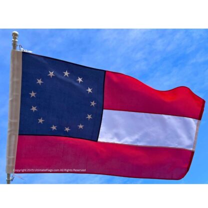 first national confederate 13 stars and bars flag double nylon embroidered 3 x 5 ft. with pole sleeve