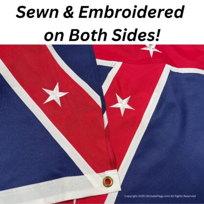 army of the trans mississippi flag (taylor) reverse color double nylon embroidered flag 3 x 5 ft.