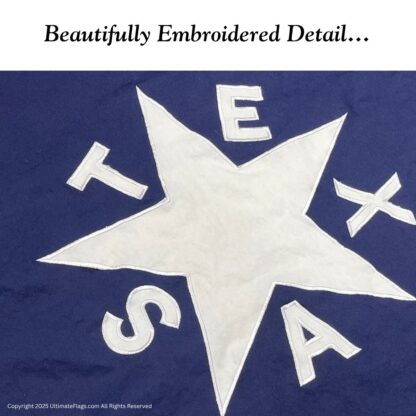 texas lorenzo de zavala flag cotton 3 x 5 ft.