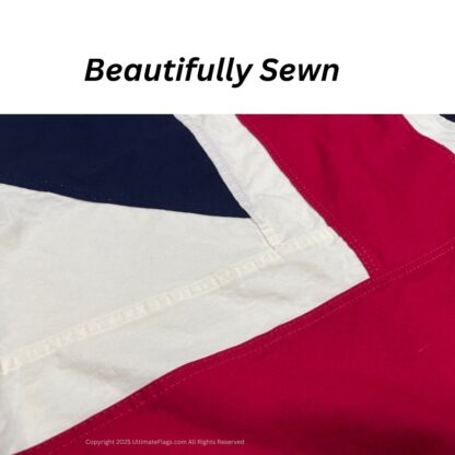 king's colors flag union jack flag cotton embroidered 3 x 5 ft.