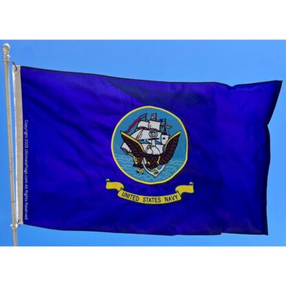 us navy flag double sided double nylon embroidered flags for sale 3 x 5 ft.
