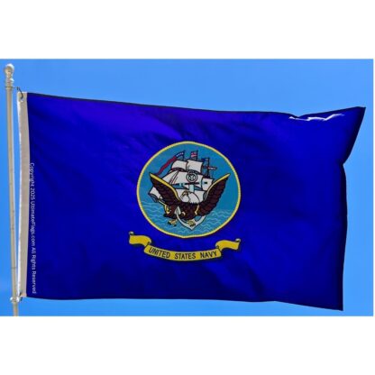 us navy flag double sided double nylon embroidered flags for sale 3 x 5 ft.