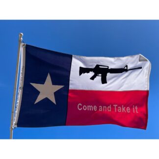 texas come & take it flag 3 x 5 ft. 2 ply double nylon embroidered