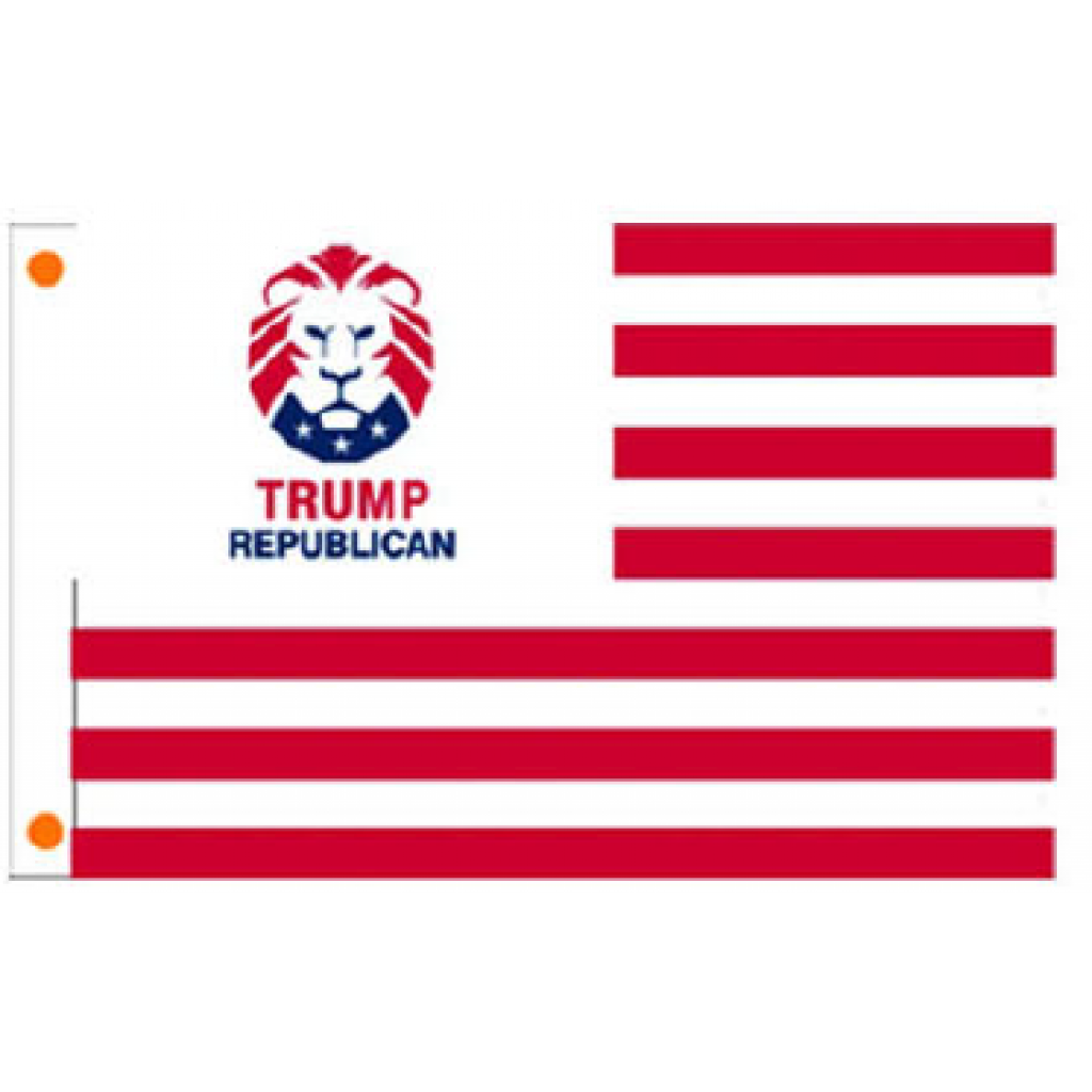 Trump Republican Lion USA Flag 3'x5' Sale Buy 2, Get 3rd Free!