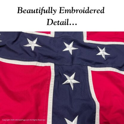 confederate artillery battle flag (square with white border) 38 x 38 inch (thick premium cotton)