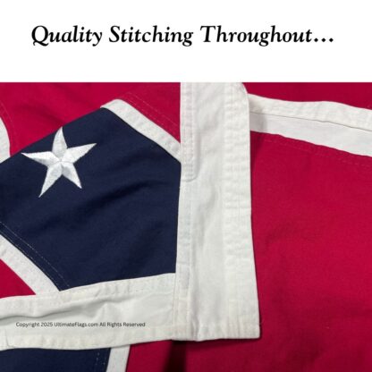 confederate artillery battle flag (square with white border) 38 x 38 inch (thick premium cotton)
