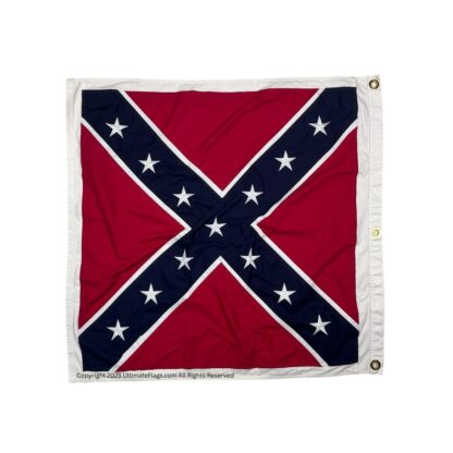 confederate artillery battle flag (square with white border) 38 x 38 inch (thick premium cotton)