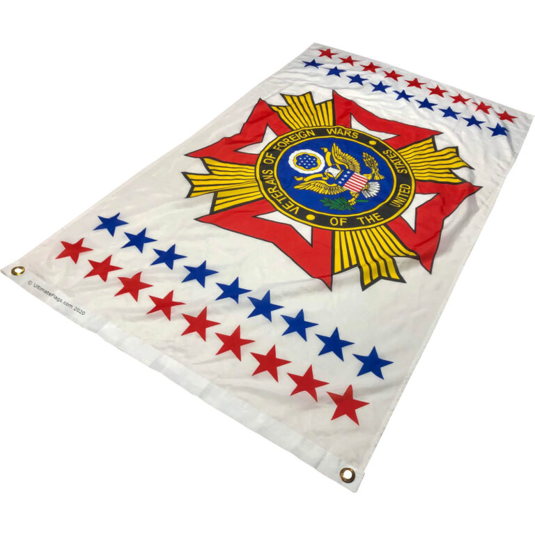 VFW Flag Veterans of Foreign Wars Flag 3 X 5 ft. Standard Ultimate Flags