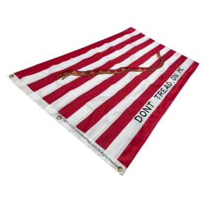 1st navy jack flag don't tread on me red double nylon embroidered 3 x 5 ft.