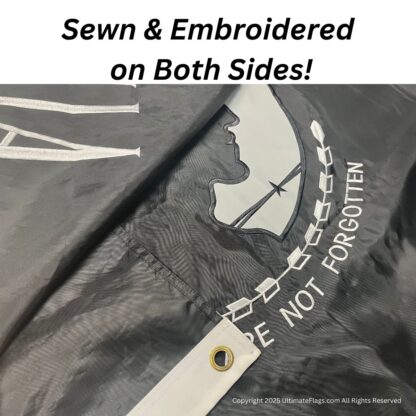 pow mia flag outdoor commercial sewn double sided, double nylon embroidered 3 x 5 ft.