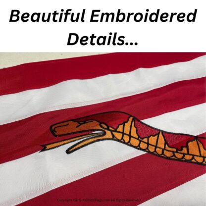 1st navy jack flag don't tread on me red double nylon embroidered 3 x 5 ft.