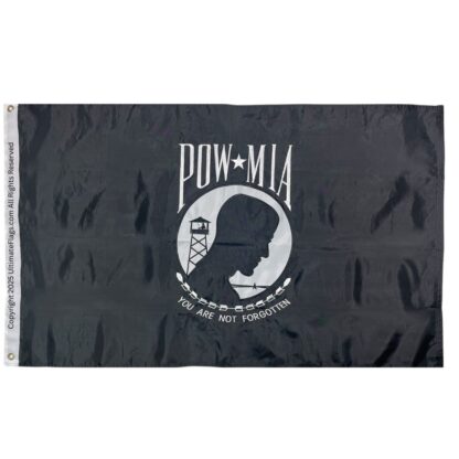 pow mia flag outdoor commercial sewn double sided, double nylon embroidered 3 x 5 ft.