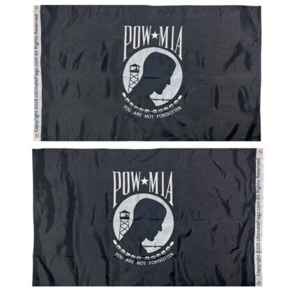 pow mia flag outdoor commercial sewn double sided, double nylon embroidered 3 x 5 ft.