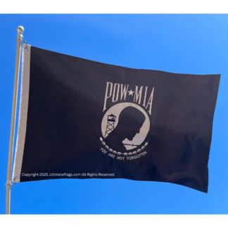 pow mia flag outdoor commercial sewn double sided, double nylon embroidered 3 x 5 ft.