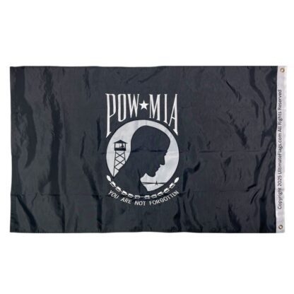 pow mia flag outdoor commercial sewn double sided, double nylon embroidered 3 x 5 ft.