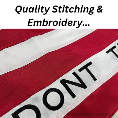 1st navy jack flag don't tread on me red double nylon embroidered 3 x 5 ft.