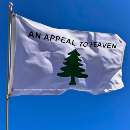 washington's cruiser flag appeal to heaven pine tree flags 3 x 5 ft. 2 ply nylon embroidered