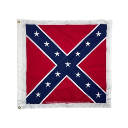 rebel battle flag double nylon embroidered flag 38x38 inch