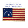 bennington flag sewn and embroidered tea stained flags 3x5 feet
