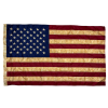 tea stained american flag usa flags distress weathered sewn 3 x 5 ft.