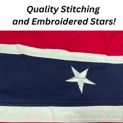 forrest battle flag cotton pole sleeve / ties 3 x 5 ft.