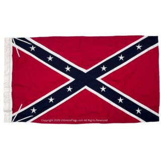 forrest battle flag cotton pole sleeve / ties 3 x 5 ft.