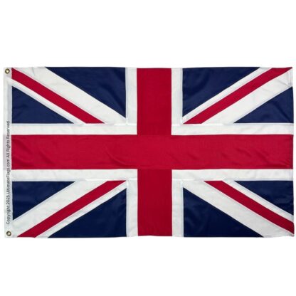 uk flag, united kingdom flags for sale union jack flag double nylon embroidered 3 x 5 ft.