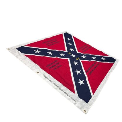 34th north carolina infantry regiment flag – 48x48 inch cotton sewn & embroidered confederate replica (with battle honors! )