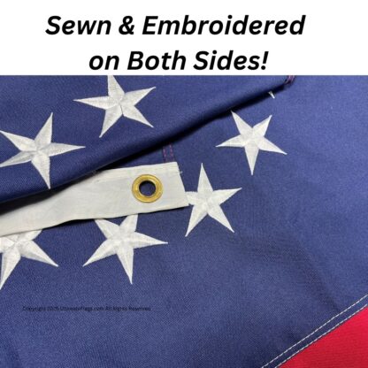 1st national flag 13 stars and bars double nylon embroidered flag 2x3 3x5 4x6 5x8 6x10 8x12 10x15 ft