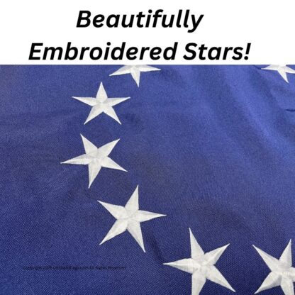 1st national flag 13 stars and bars double nylon embroidered flag 2x3 3x5 4x6 5x8 6x10 8x12 10x15 ft