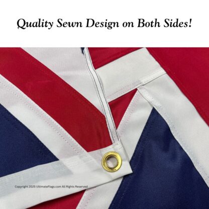uk flag, united kingdom flags for sale union jack flag double nylon embroidered 3 x 5 ft.