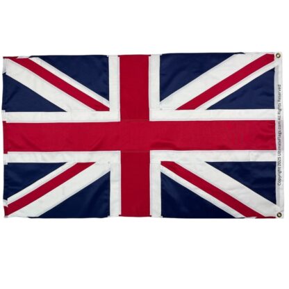 uk flag, united kingdom flags for sale union jack flag double nylon embroidered 3 x 5 ft.