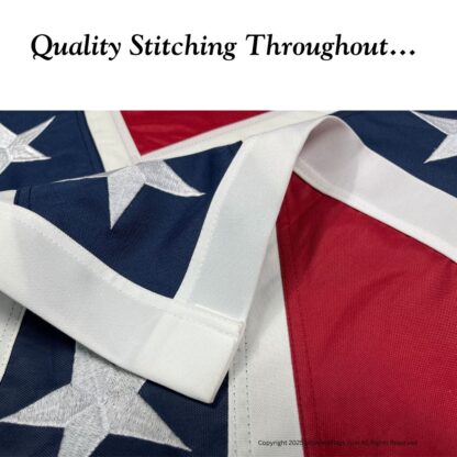 confederate artillery battle flag double nylon embroidered flag 38x38 inch