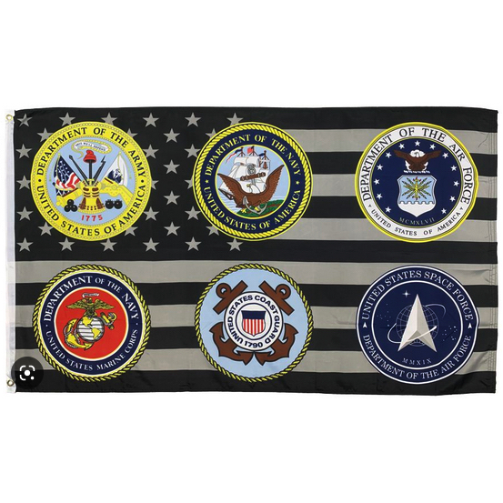 military support blackout patriotic flag