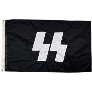 nazi flag national flag of germany | marine jack flag or banner cotton with swastika 5x3 ft. with pole hem / sleeve