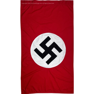 nazi flag national flag of germany | marine jack flag or banner cotton with swastika 5x3 ft. with pole hem / sleeve