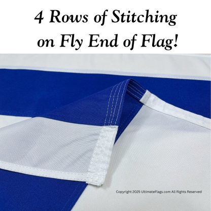 israel flag double nylon embroidered sewn flags 3 x 5 ft.